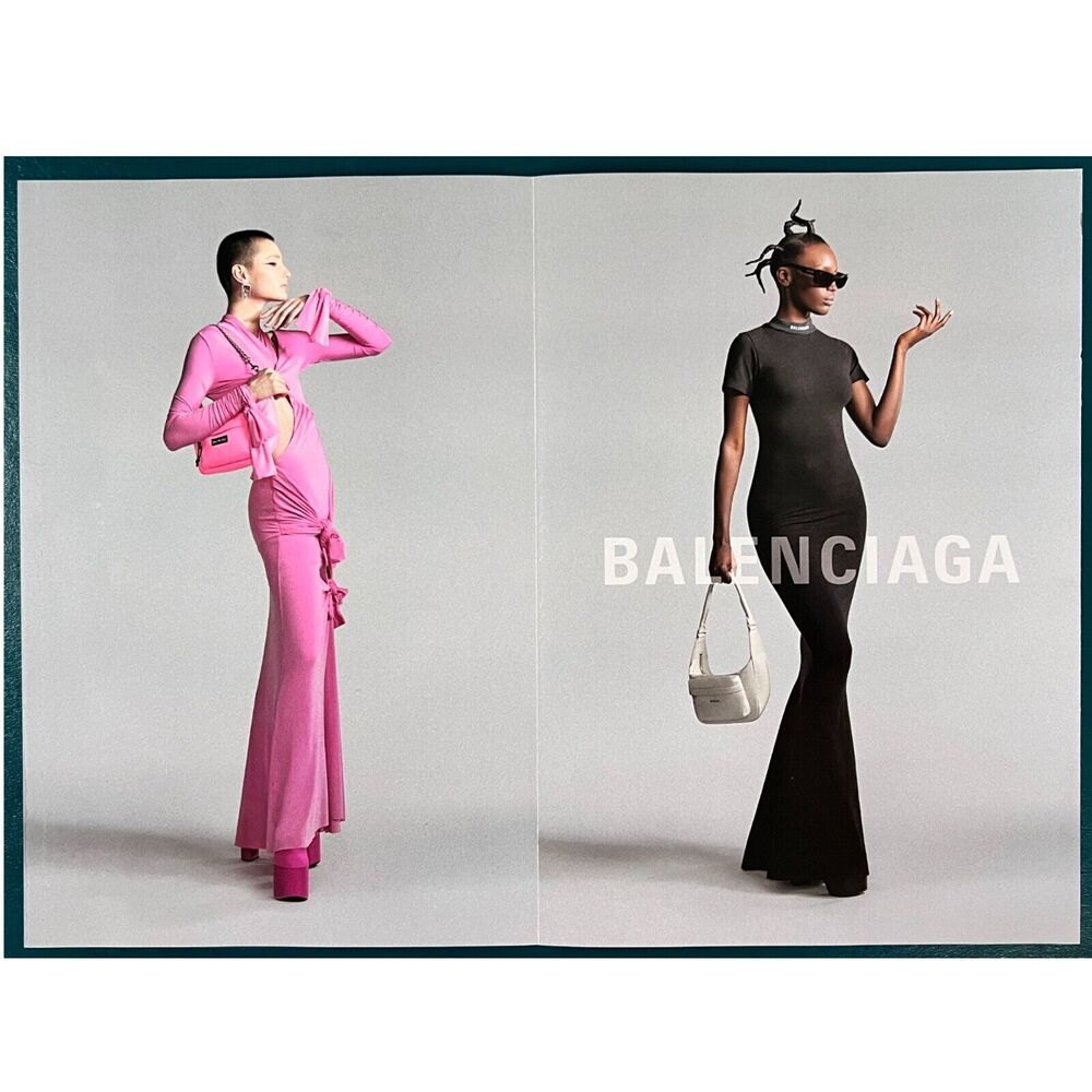 Balenciaga Luxury Fashion Women Demna 2-Page/2-Sided The Mud Show 2023 Print Ad